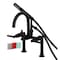 Aqua Vintage AE8100DKL 7-Inch Deck Mount Clawfoot Tub Faucet, Matte Black AE8100DKL - alternate 1